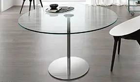 Mesa de comedor redonda cristal Farniente Tonelli