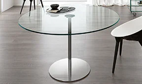 Mesa de comedor redonda cristal Farniente Tonelli Mesa de comedor redonda cristal Farniente Tonelli
