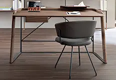 Mesa de escritorio nogal Scriba by Bonaldo