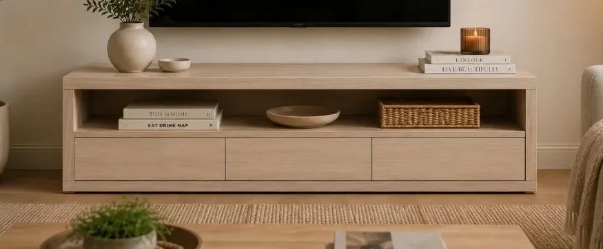 Mueble tv 3 cajones nórdico Sendai Mueble tv 3 cajones nórdico Sendai