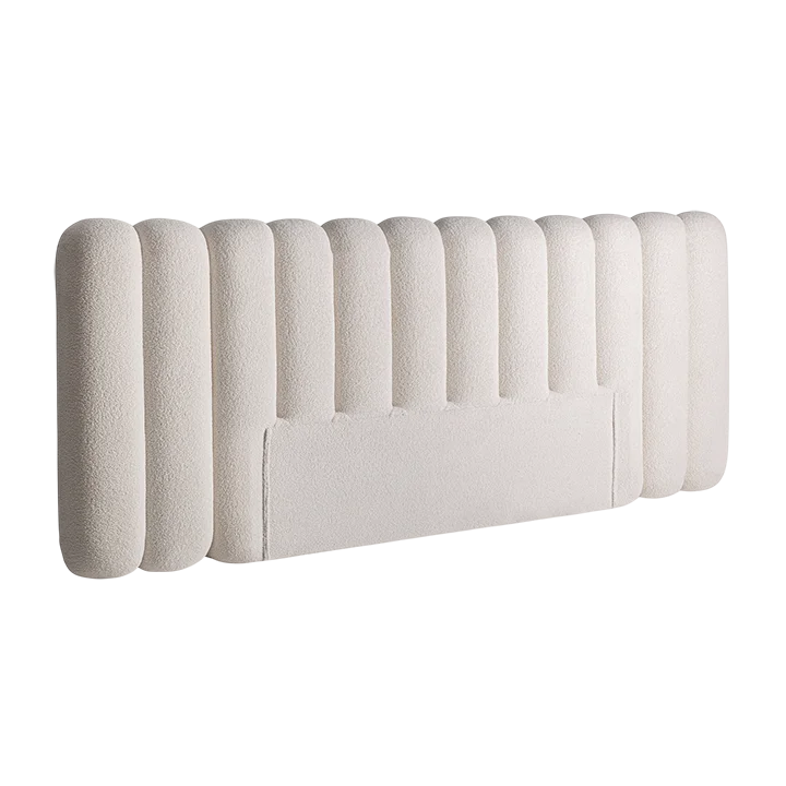 Cabecero tapizado crema para colchón de 180x200 Mier
