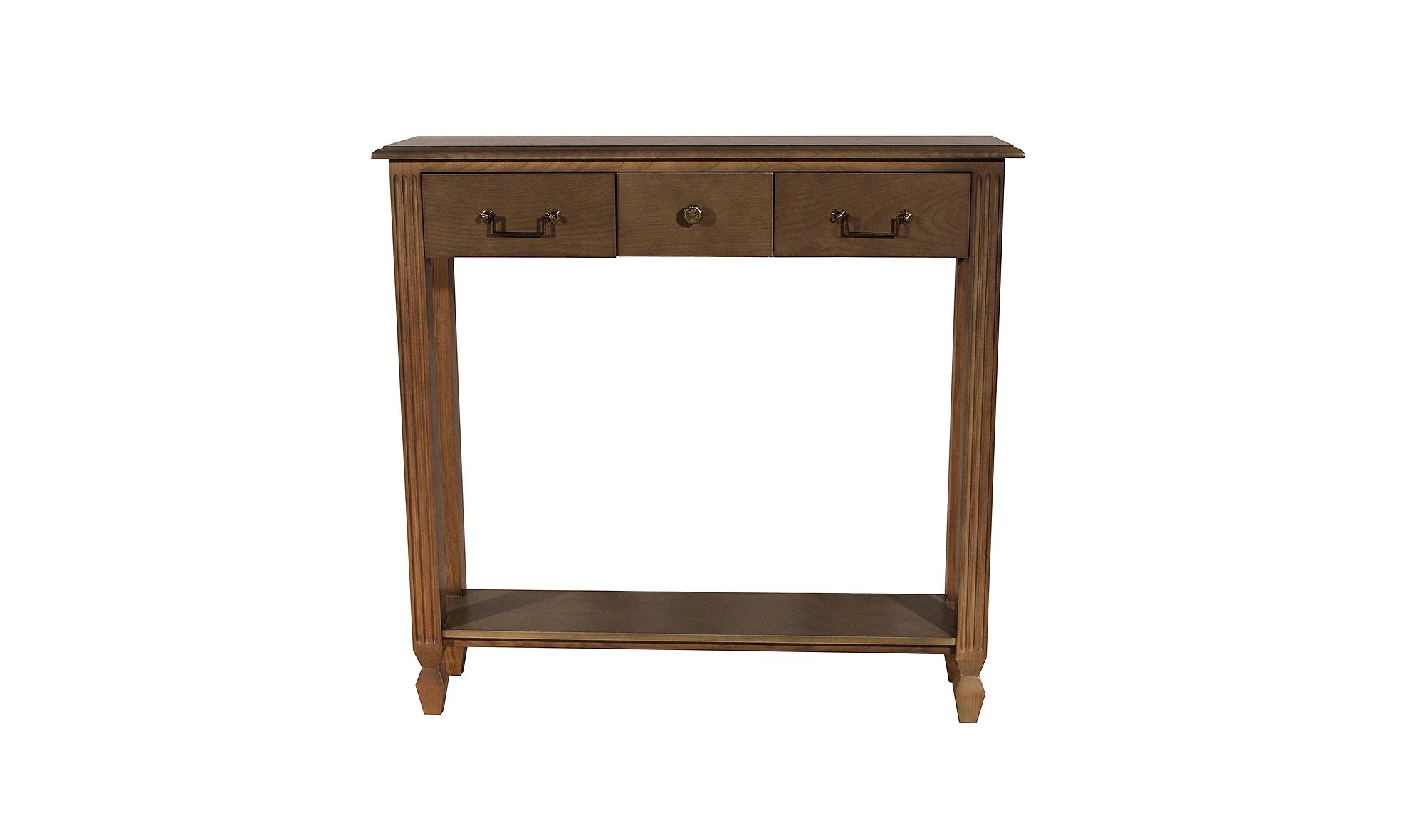 Consola 3 cajones colonial Brooklyn Gris antic