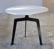 Mesa auxiliar redonda piedra sinterizada Koda Mesa auxiliar redonda piedra sinterizada Koda