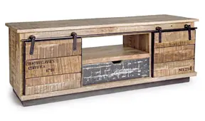 Mueble tv 2 puertas industrial Country