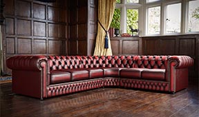Sof Chesterfield rinconera original en piel