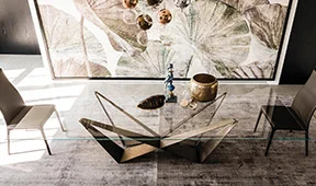 Mesa de Comedor Skorpio Cattelan Italia en Brushed Bronze