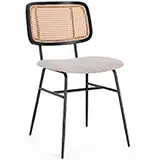 Silla natural y metal Glenna