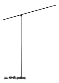 Lámpara de pie regulable negra Tenso