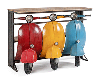 Consola bar trio vespa color vintage
