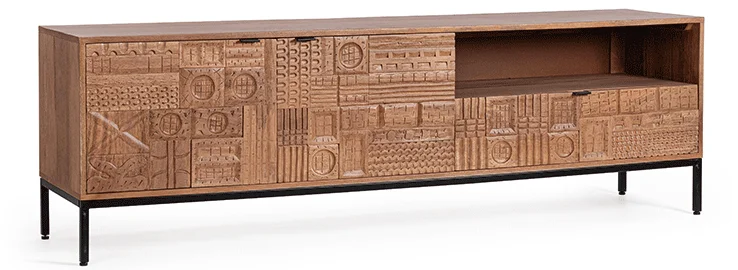 Mesa de television 2 puertas 1 cajón vintage Kindia Mesa de television 2 puertas 1 cajón vintage Kindia
