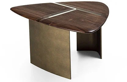 Mesa auxiliar madera maciza Delta by Riva 1920 Mesa auxiliar madera maciza Delta by Riva 1920