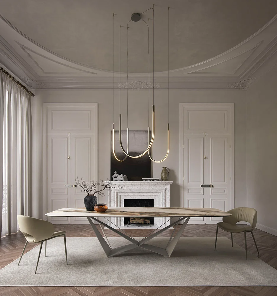 Mesa de comedor Skorpio keramic Ardesia
