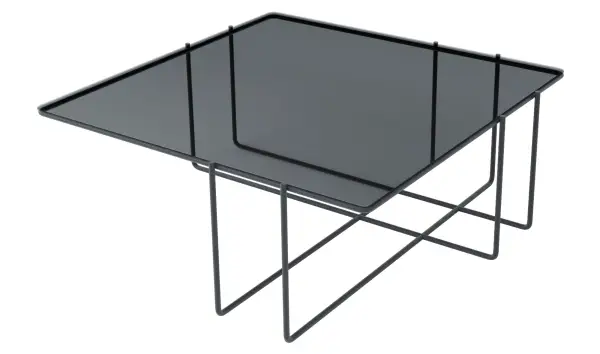 Mesa de centro metal y cristal trasimeno Varila by Bodonni