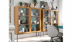 Vitrina 2 puertas industrial Loft Natur
