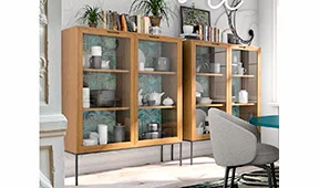 Vitrina 2 puertas industrial Loft Natur Vitrina 2 puertas industrial Loft Natur