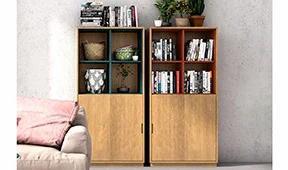 Librería 1 puerta 4 huecos industrial Loft Natur Librería 1 puerta 4 huecos industrial Loft Natur