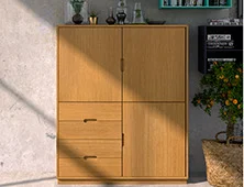 Aparador alto 4 cajones industrial Loft Natur Aparador alto 4 cajones industrial Loft Natur