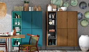 Librería 4 puertas industrial Loft Natur Librería 4 puertas industrial Loft Natur