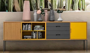 Aparador 4 cajones industrial Loft Natur Aparador 4 cajones industrial Loft Natur