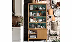 Librería 1 puerta industrial Loft Natur