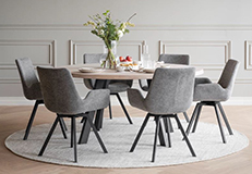 Mesa de comedor redonda roble Fred 160 dimetro