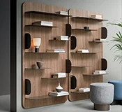 Librería nogal canaletto Blabla by Bonaldo Librería nogal canaletto Blabla by Bonaldo