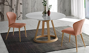 Mesa de comedor redonda extensible Alice
