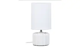LÁMPARA MESA BLANCO CERÁMICA ILUMINACIÓN 13 X 13 X 27 CM