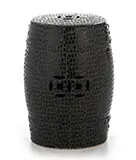 Taburete de ceramica negro y marron Zhou