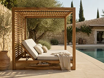 Daybed Hololulu madera de teca FSC doble