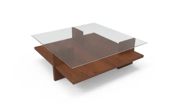 Mesa de centro con tapa de cristal New Jersey