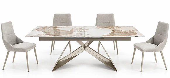 Mesa de comedor extensible porcelánico Linosa