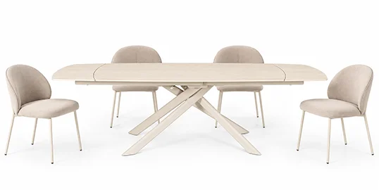Mesa de comedor extensible porcelánico Novux