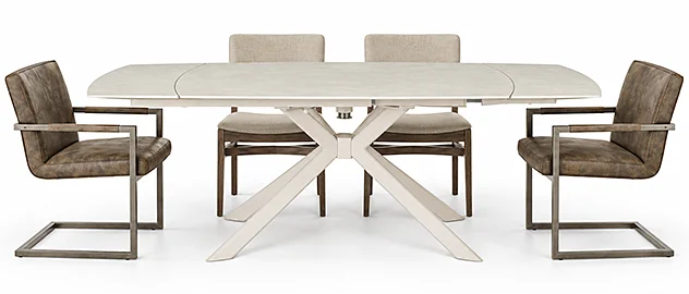 Mesa de comedor extensible porcelánico Mody