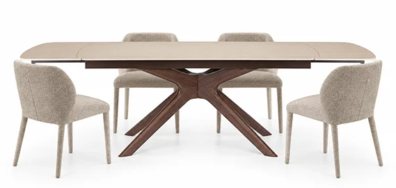 Mesa de comedor extensible porcelánica Maritta