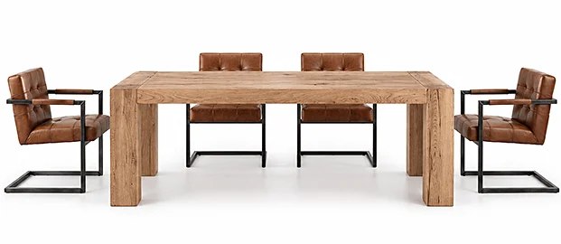 Mesa de comedor fija Brooklyn Devina Nais en roble macizo