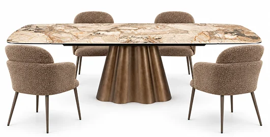 Mesa de comedor extensible porcelánico Caviata
