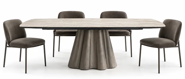 Mesa de comedor extensible porcelánico Giummo