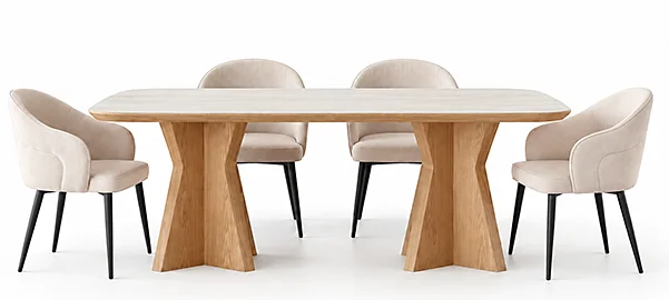 Mesa comedor línea cerámico beige fresno Mesa comedor línea cerámico beige fresno