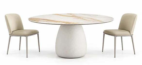 Mesa de comedor redonda pequeña keramik Botero Cattelan