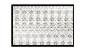 Alfombra hidráulica trenzas blanco y  negro