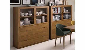 Vitrina 4 cajones 2 puertas industrial Loft Natur Vitrina 4 cajones 2 puertas industrial Loft Natur