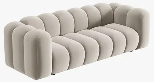 Sofá modular tres plazas terciopelo Lupine