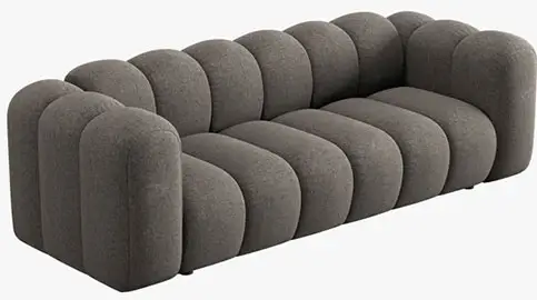 Sofá modular tres plazas chenille Lupine