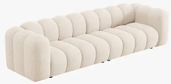Sofá modular cuatro plazas chenille Lupine