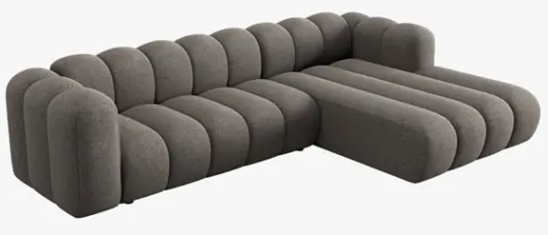 Sofá de esquina chenille más de 4 plazas Lupine