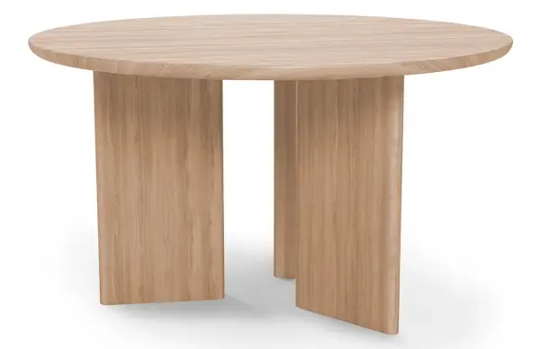 Mesa de comedor redonda roble natural Zen