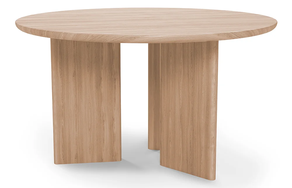 Mesa de comedor redonda roble natural Zen