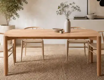 Mesa de comedor natural Aggie Grande