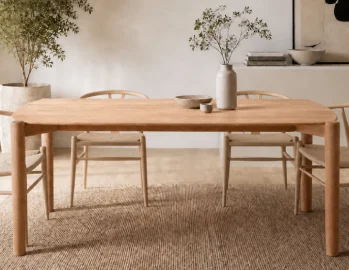 Mesa de comedor natural Aggie Grande Mesa de comedor natural Aggie Grande